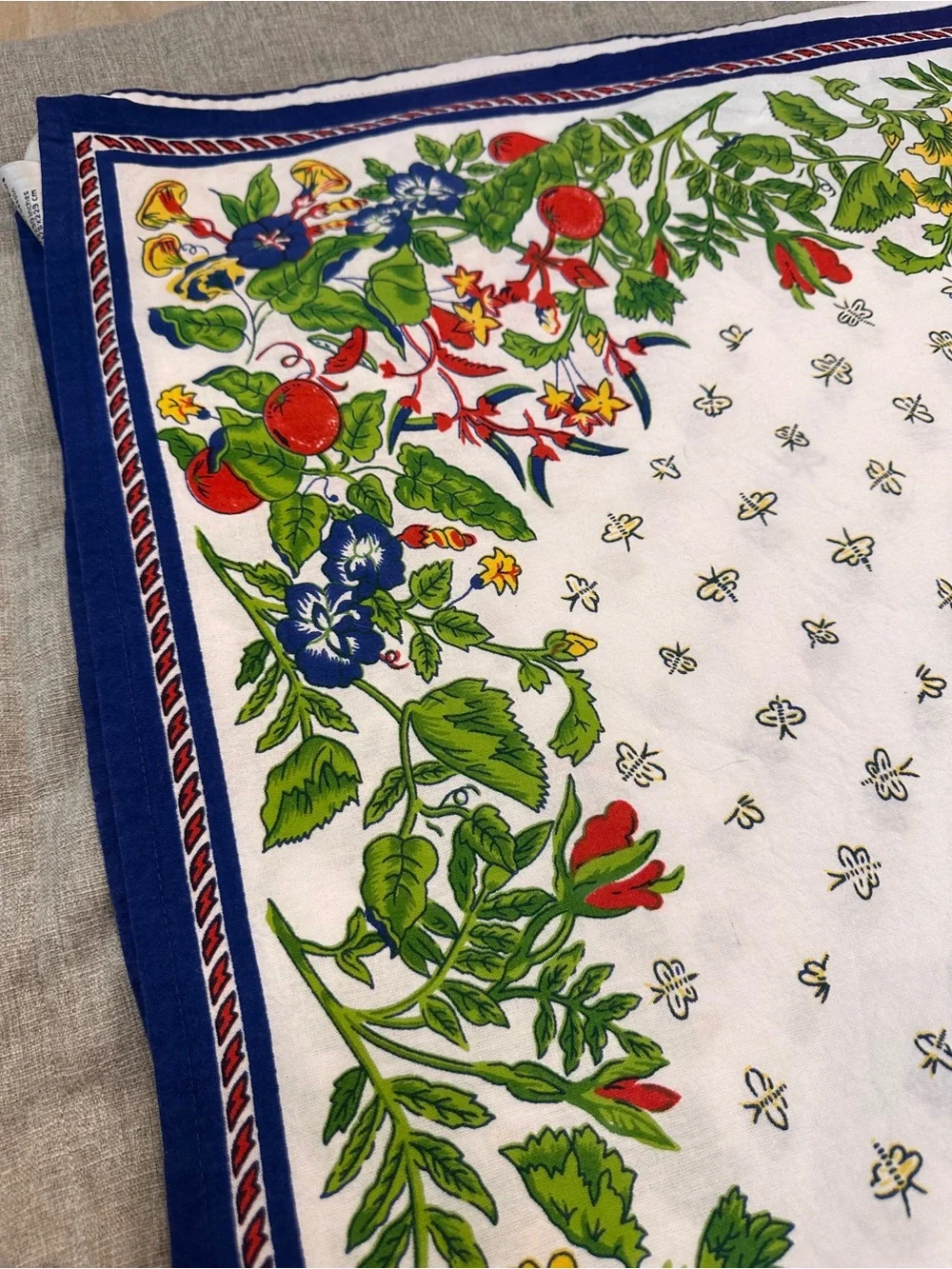 Williams Sonoma Garden Party Tablecloth Provence Floral French Country 70x90